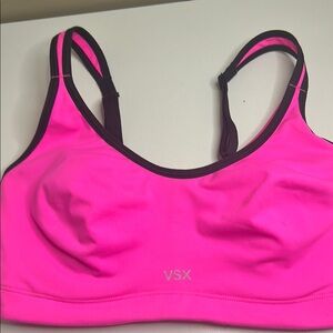 VSX Pink Sports Bra Moisture-Wicking Racerback